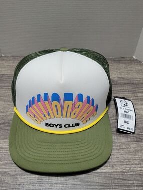 Billionaire Boys Club Olive Green & White Trucker Cap